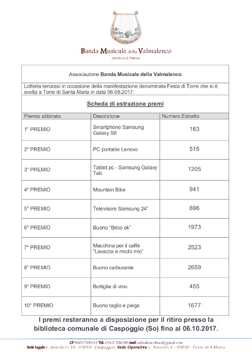 Lotteria della Banda della Valmalenco